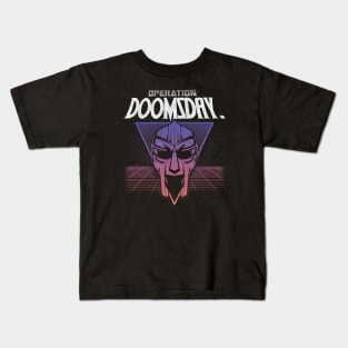 Retrowave Doom Gradient 9 Kids T-Shirt